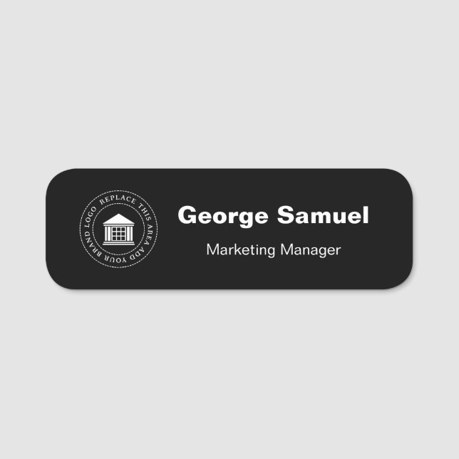 Simple Business Logo | Name | Designation Tag (Front)