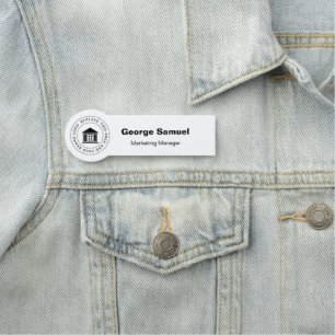 Simple Business Logo Name Designation Tag