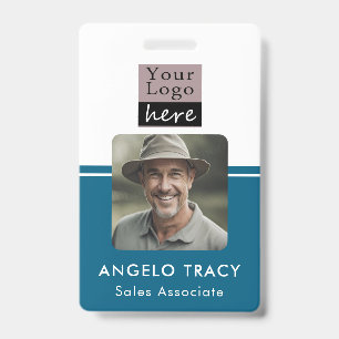 Simple Business Logo Photo Name Badge