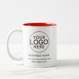 Simple Business Logo Promotional Custom Two-Tone Coffee Mug