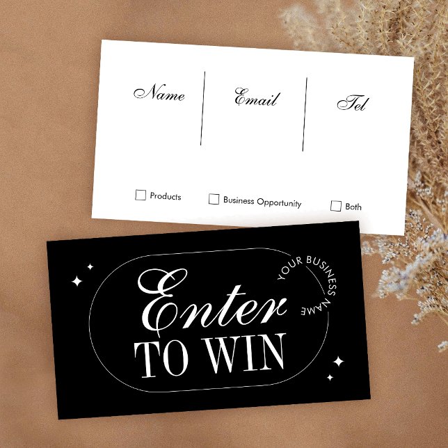 Simple Business Logo Raffle Enter to Win Ticket (Creator Uploaded)