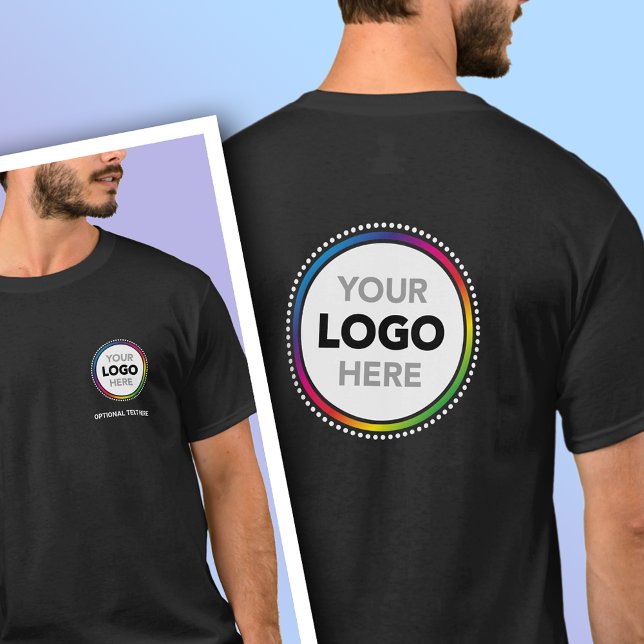 Simple Business Logo T-Shirt - Front & Back Print (Creator Uploaded)