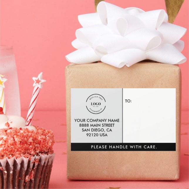 Simple Business logo template handle with care Sticker (Party)