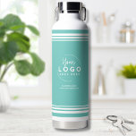 Simple Business Logo Water Bottle<br><div class="desc">Simple yet stunning way to preset your business, brand, or custom design. Personalize this water bottle with your business or brand logo, or even a design of yours that you want to feature. Change out the background and font colours and typography to anything you want. Simple Modern Minimalist Branded Business...</div>
