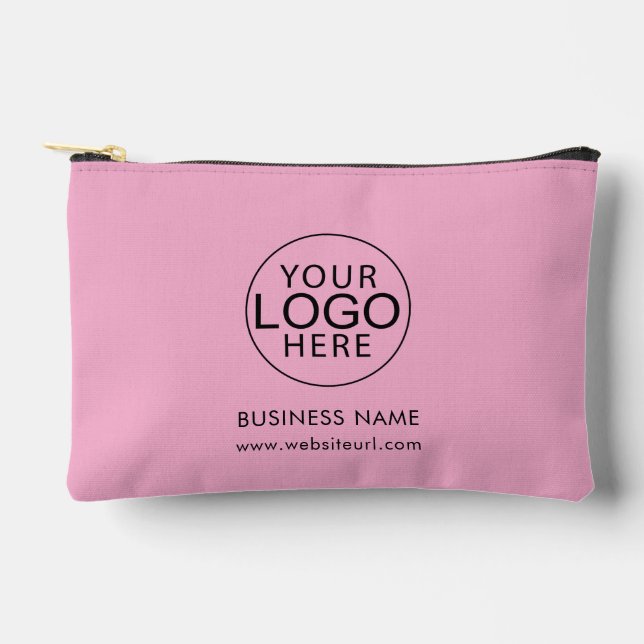 Simple Business Logo Webiste Swag Custom Accessory Pouch (Front)
