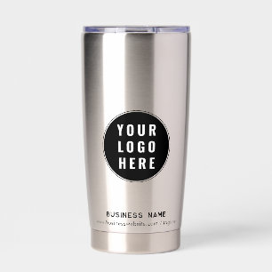Simple Business Logo Website Custom Promotional Insulated Tumbler