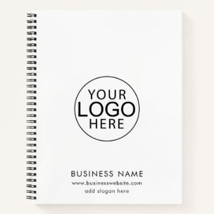Simple Business Logo Website Promotional Custom Notebook