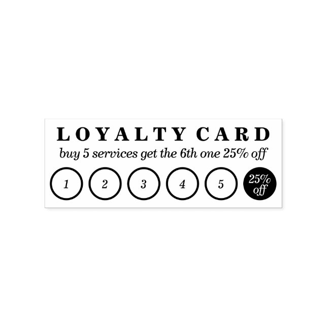 Simple Business Loyalty Rubber Stamp (Imprint)