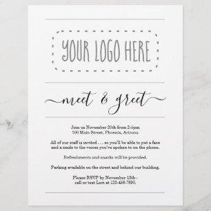 Simple Business Meet & Greet Invitation Add Logo Flyer