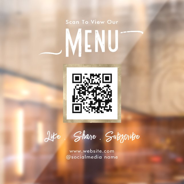 Simple Business Menu Connect  Window Cling (Sheet 2)
