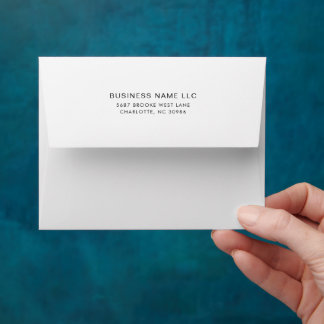 Simple Business Name and Company Return Address Envelope