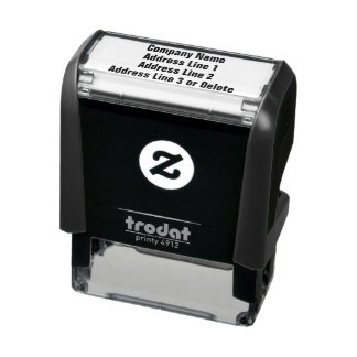 Simple Business Name and Return Address Template Self-inking Stamp