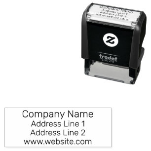 Simple Business Name Website Return Address Self-inking Stamp