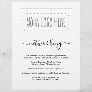 Simple Business Networking Event Invite Add Logo  Flyer