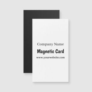Simple Business Promotion 3.5" x 2" Magnetic Card