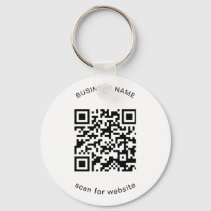 Simple Business Promotional QR Code Keychain