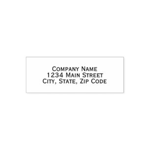Simple Business Return Address Label Self-inking Stamp