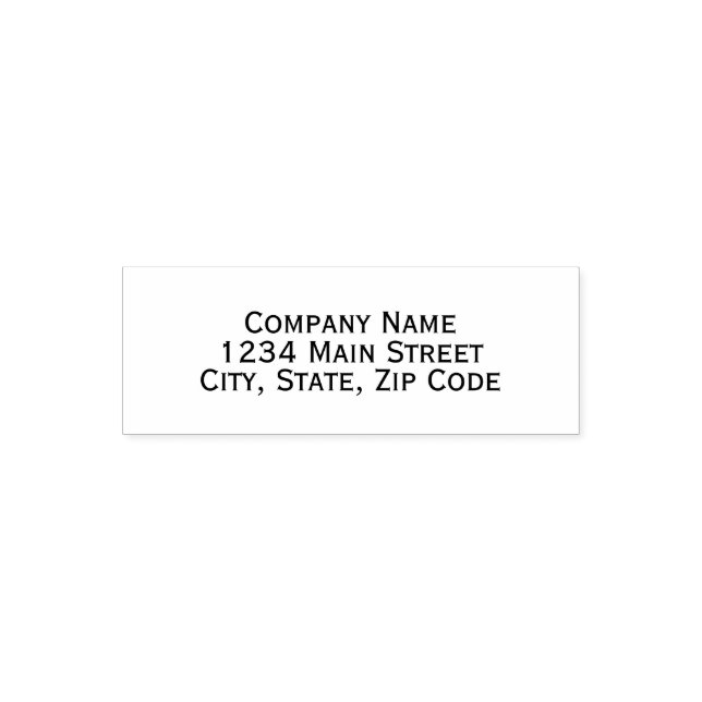 Simple Business Return Address Label Self-inking Stamp (Design)