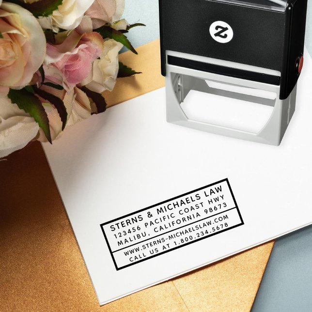 Simple Business Return Address Self Inking Stamp (Creator Uploaded)