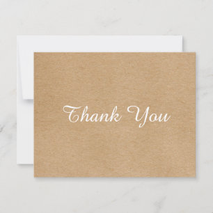 Simple  Business Thank You Rustic Script Card