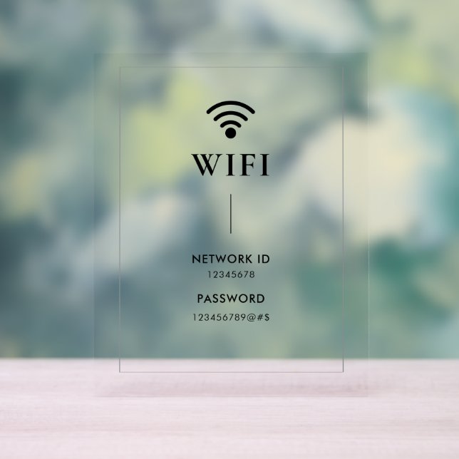 Simple Business  Wifi Password and Network  (Neutre)