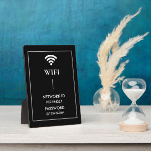 Simple Business Wifi Password & Network Plaque