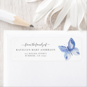 Simple Butterfly Funeral Adresse de retour