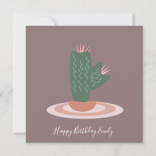SImple Cactus Spikey Illustration Birthday