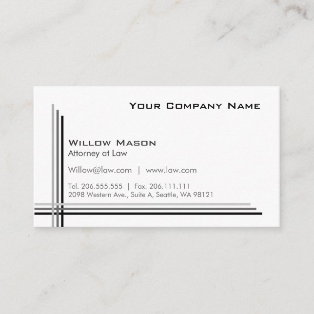 Simple cadre blanc, Carte de visite professionnel (Devant)