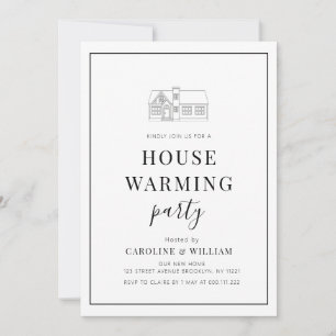 simple cadre noir invitation au réchauffement