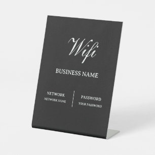 Simple Cafe Wifi Password Pedestal Sign