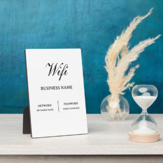 Simple Cafe Wifi Password Plaque