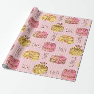 Simple Cake Pattern Wrapping Paper