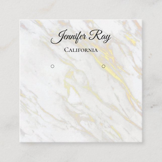 simple calligraphie noire écouteurs cartes d'affic (Devant)