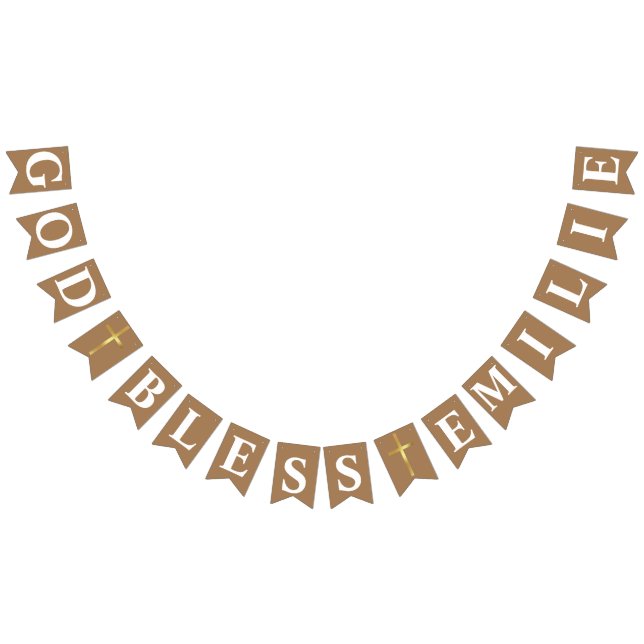 Simple calligraphy baptism first communion  bunting flags (All)