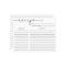 Simple Calligraphy Bridal Shower Recipe Card