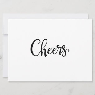 Simple Calligraphy   Cheers Wedding Bar Sign