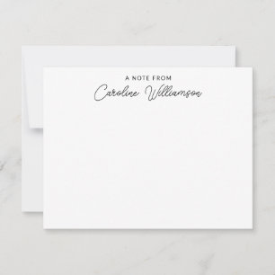 Simple Calligraphy Personalized Stationery From Card