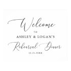 Simple Calligraphy Rehearsal Dinner Welcome