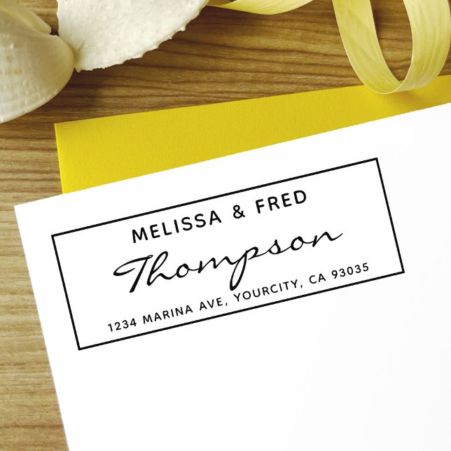 Simple Calligraphy Return Address Self-inking Stamp (Creator Uploaded)