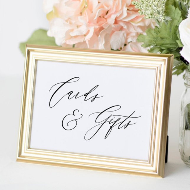 Simple Calligraphy Rustic Cards and Gifts Poster (Creator Uploaded)