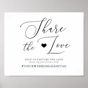 Simple Calligraphy Rustic Share The Love Sign
