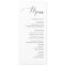 Simple Calligraphy Rustic Wedding Menus