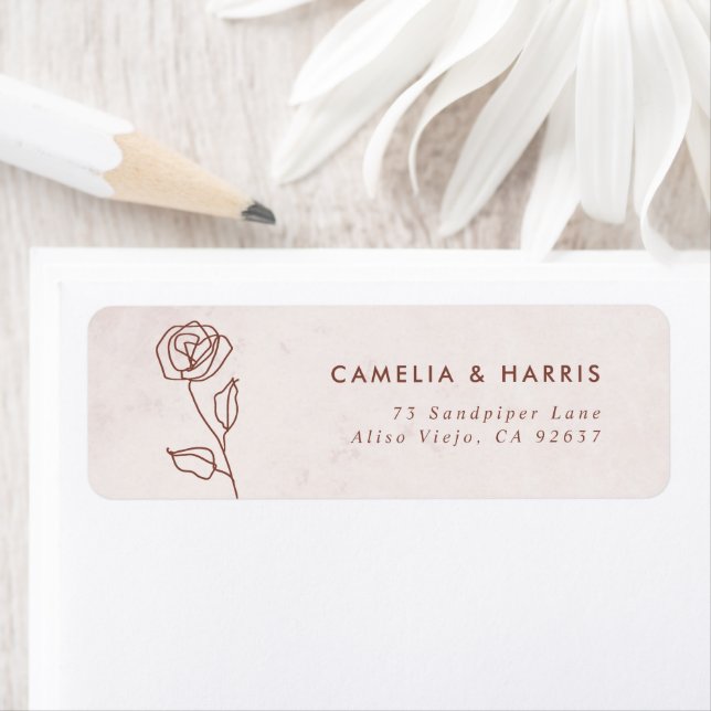 Simple Calligraphy Rustic Wedding Return Address (Insitu)