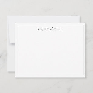 Simple Calligraphy Script Border Stationery  Card