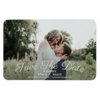 Simple Calligraphy Wedding Photo Save the Date
