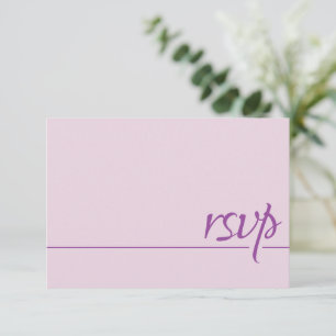 Simple Calligraphy Wedding RSVP Blush Pink