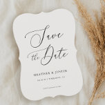 Simple Calligraphy Wedding Save the Dates Invitation<br><div class="desc">Make a big first impression of your wedding with these Simple Calligraphy Wedding Save the Dates!</div>