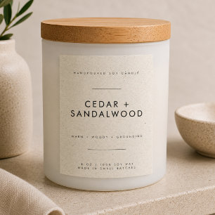 Simple Candle Branding Small Business Label