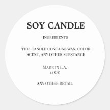 simple candle small business ingredient product la